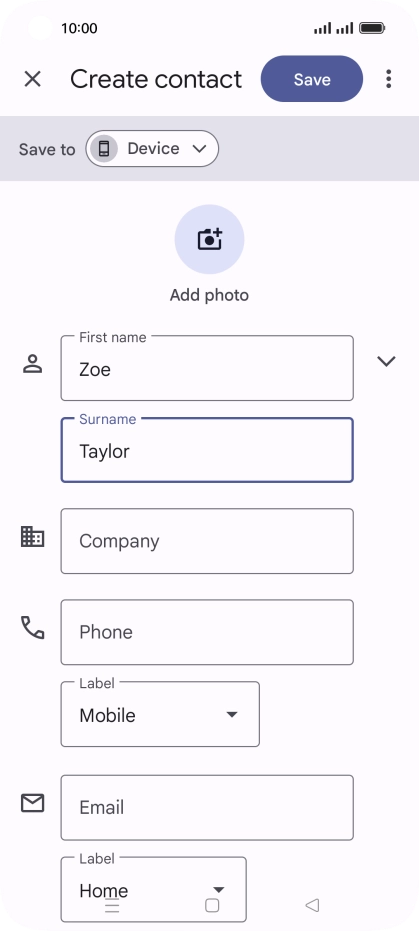 Press Phone and key in the required phone number.