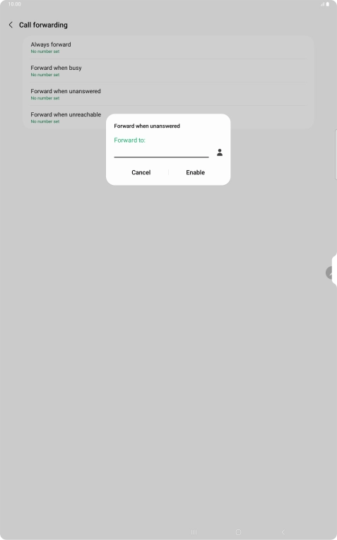 Key in +447953222222 and press Enable.