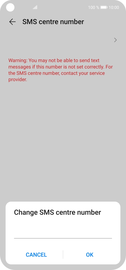 Key in +447958879879 and press OK.