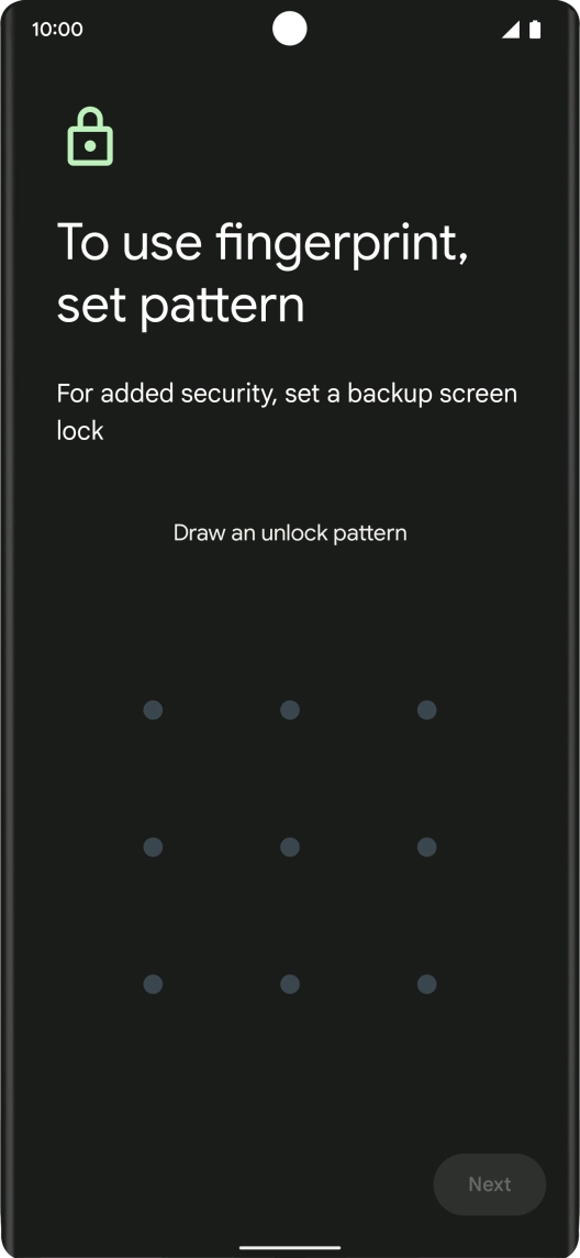 Follow the instructions on the screen to create an additional phone lock code.