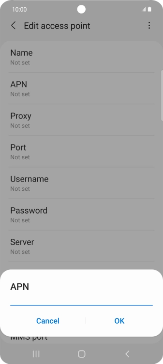 Key in eezone and press OK.