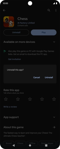 Press Uninstall.