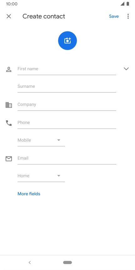 Press First name and key in the required first name.