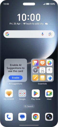 Press the call icon.
