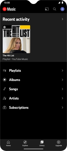 Press the required category and go to the required audio file.