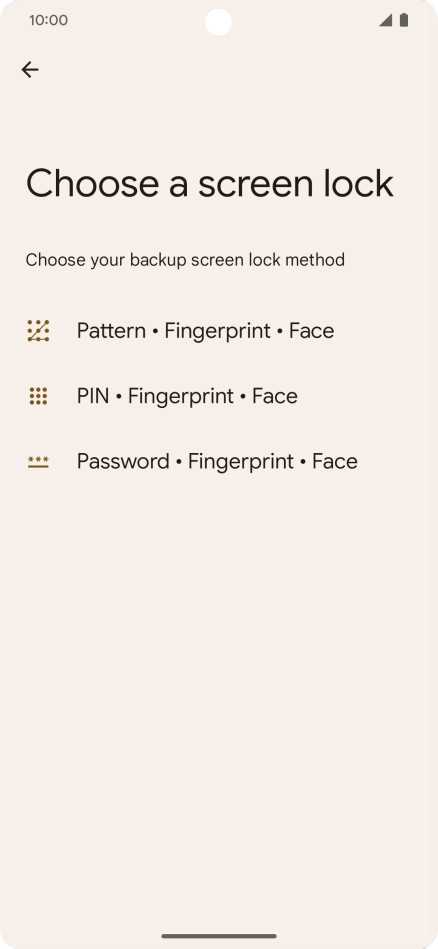 Press the required phone lock code and follow the instructions on the screen to create an additional phone lock code.