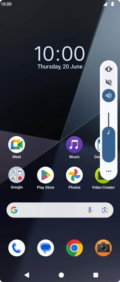 Press the silent mode icon to turn on silent mode.