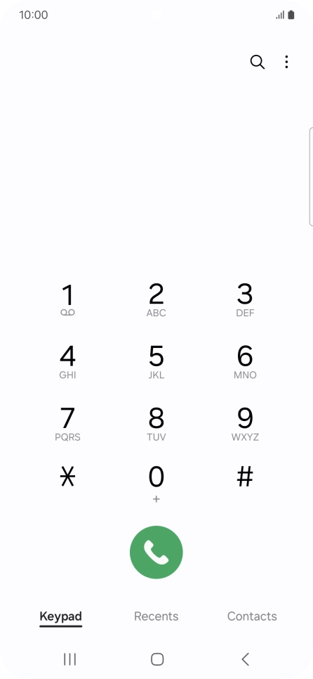 Press the menu icon.