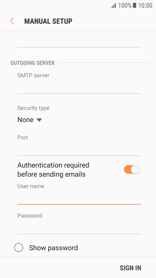 Press the field below 