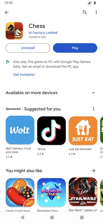Press the Home key to return to the home screen.