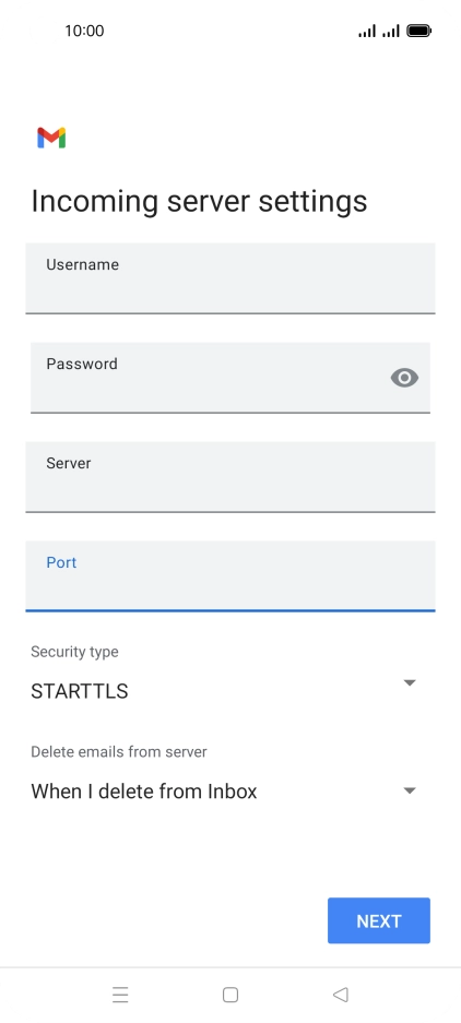 Press the drop down list below 