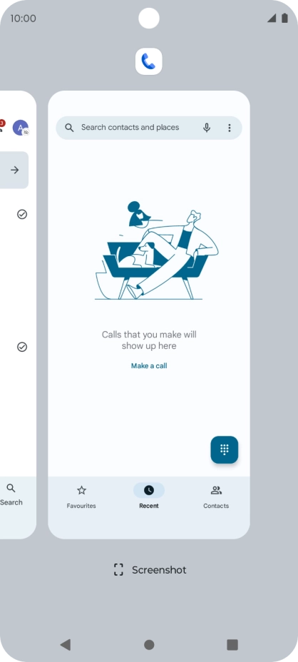 To end one running application, slide your finger upwards on the required application.