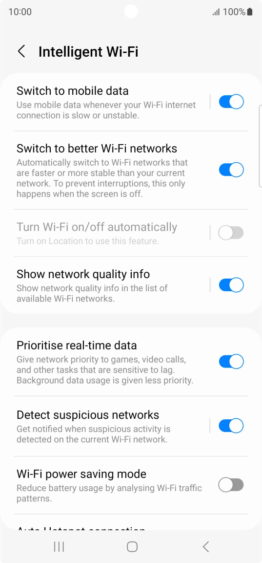Press the indicator next to 