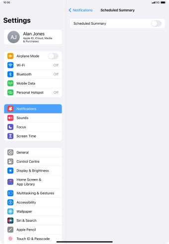 Press the indicator next to 