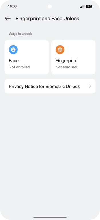 Press Fingerprint.