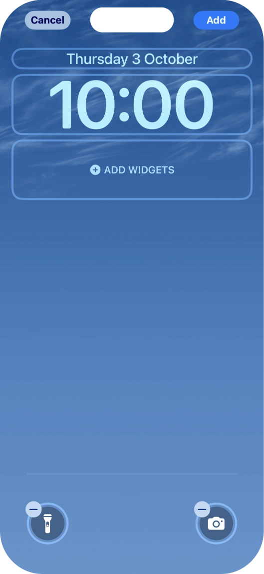 To customise the way the lock screen date is displayed, press the date widget and follow the instructions on the screen to find the required widget display mode.