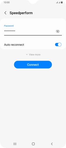 Key in the password for the Wi-Fi network and press Connect.