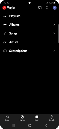 Press the required category and go to the required audio file.