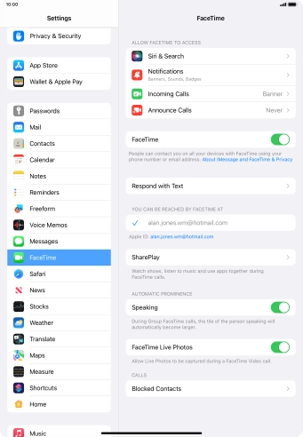 Press the indicator next to 