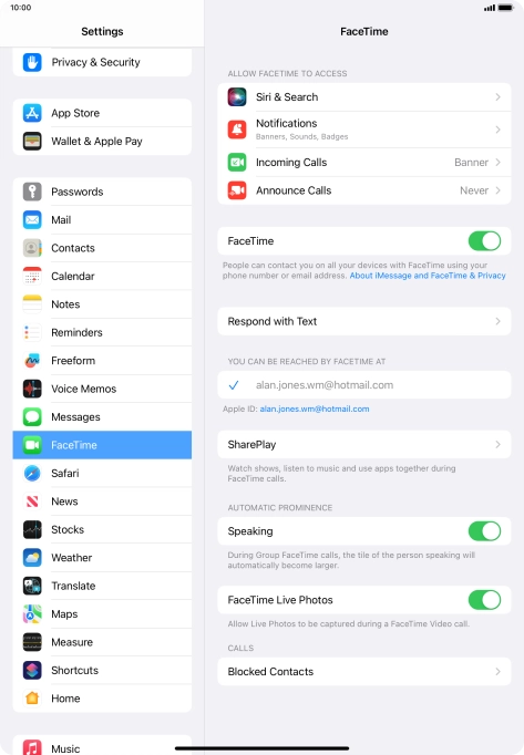 Press the indicator next to 