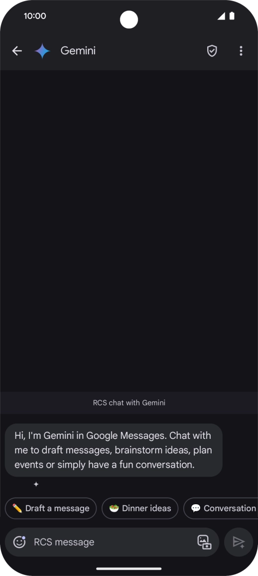 Press the text input field.