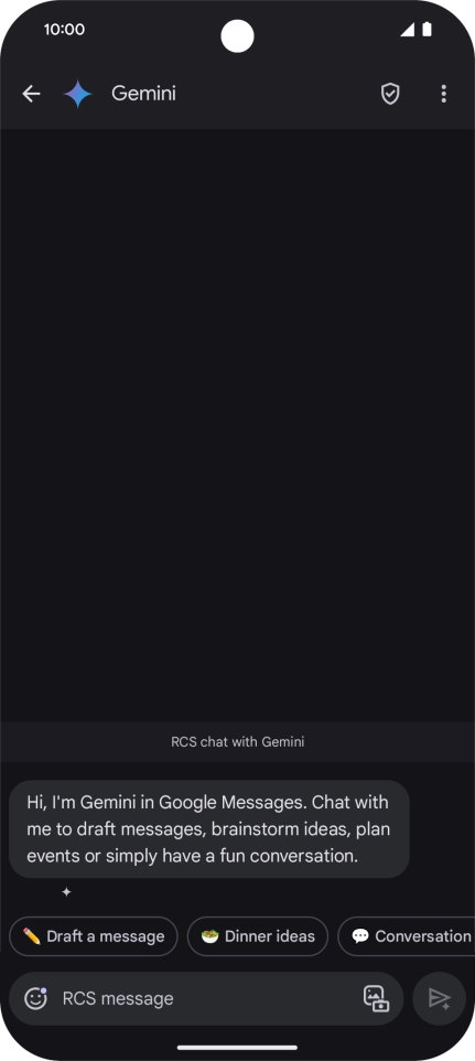 Press the text input field.