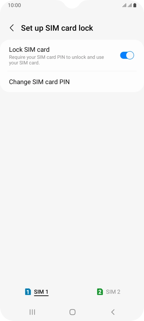 Press the required SIM.