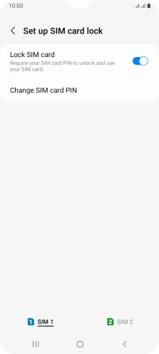 Press the required SIM.