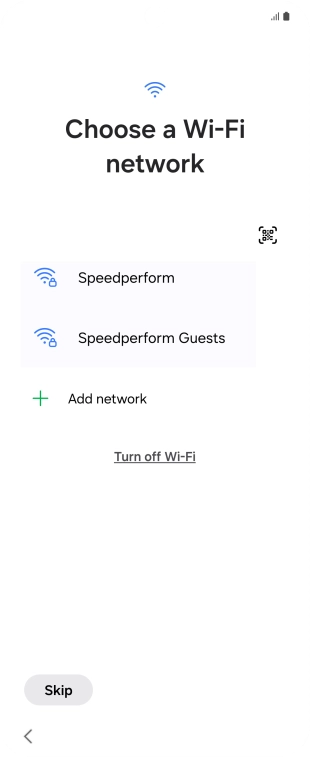 Press the required Wi-Fi network.