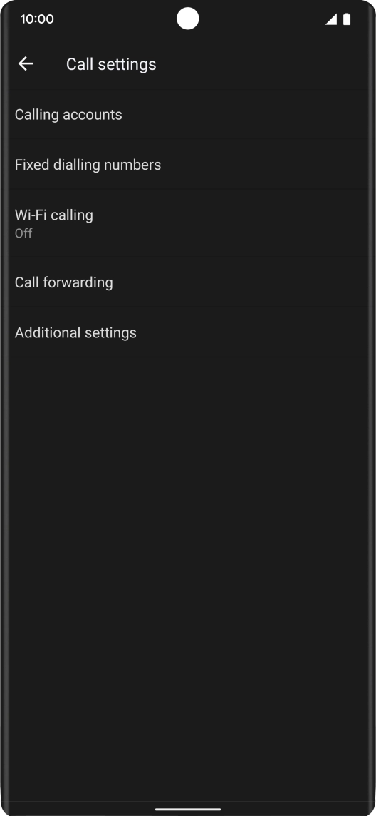 Press Call forwarding.