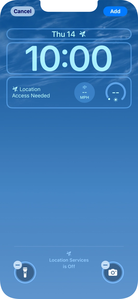 To customise the way the lock screen date is displayed, press the date widget and follow the instructions on the screen to find the required widget display mode.