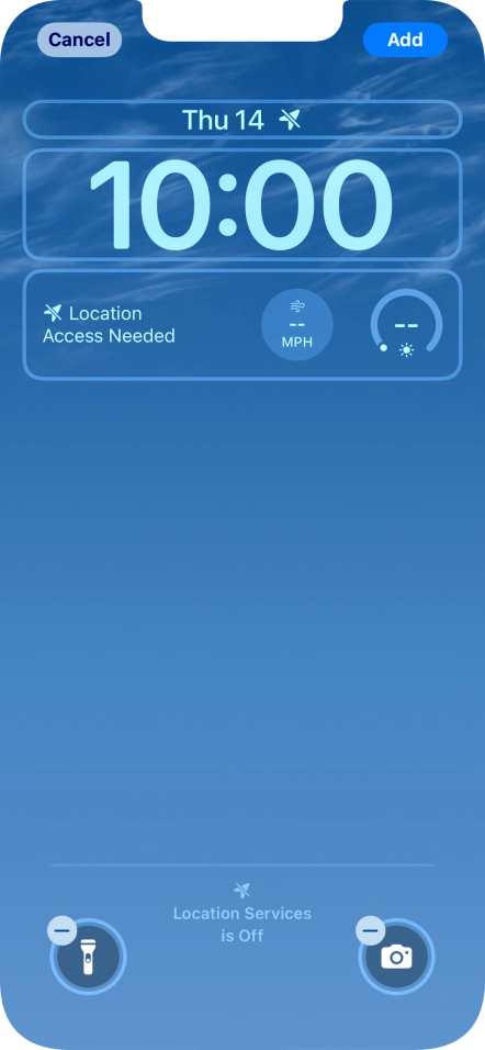 To customise the way the lock screen date is displayed, press the date widget and follow the instructions on the screen to find the required widget display mode.