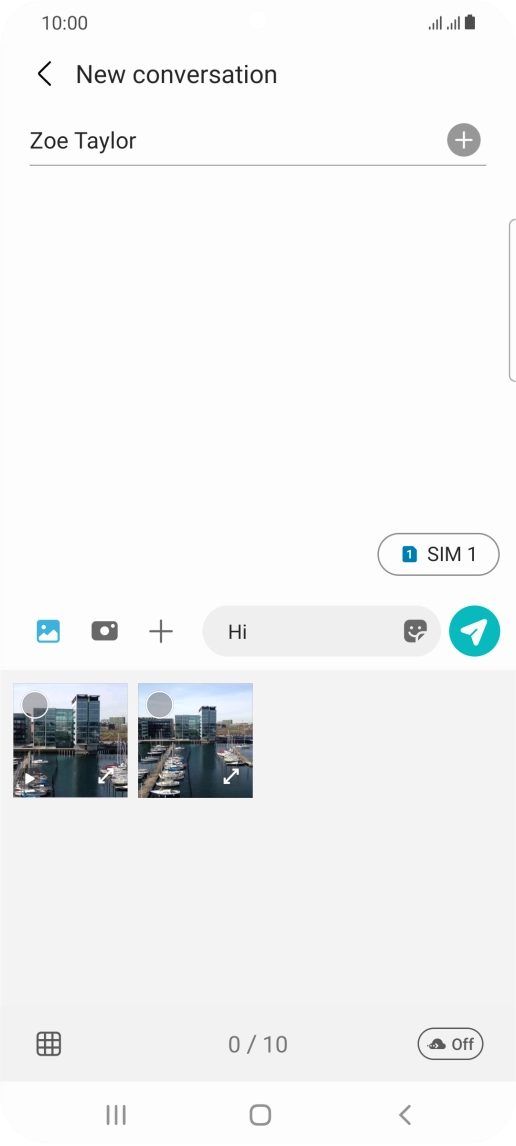 Press the gallery icon and go to the required folder.