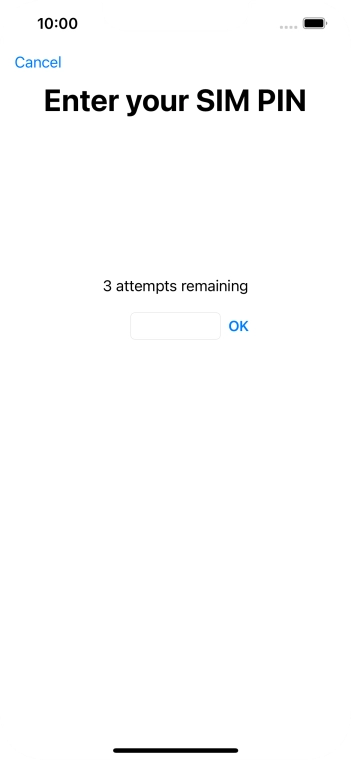 If your SIM is locked, key in your PIN and press OK. The default PIN is 1111.