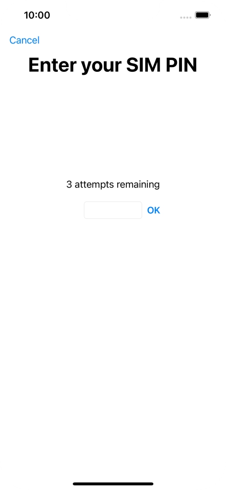 If your SIM is locked, key in your PIN and press OK. The default PIN is 1111.