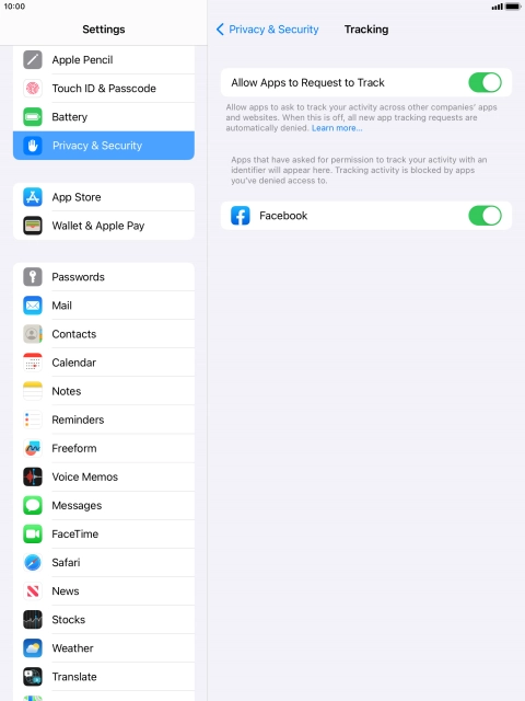 Press the indicator next to 