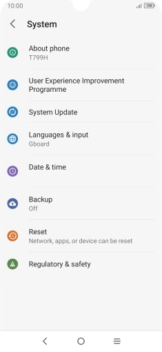 Press System Update. If a new software version is available, it's displayed. Follow the instructions on the screen to update the phone software.