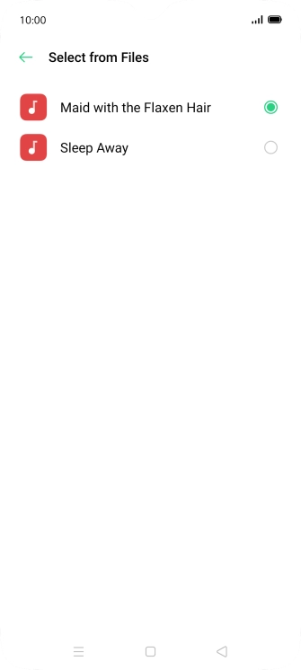 Once you've found a ring tone you like, press the Return key.