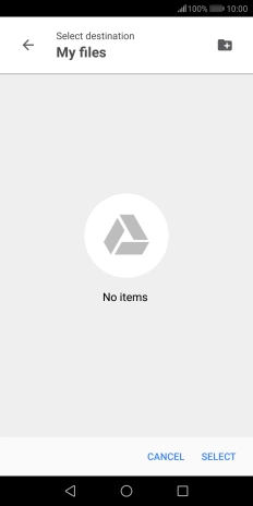 To create a new folder, press the new folder icon and follow the instructions on the screen to create a new folder.