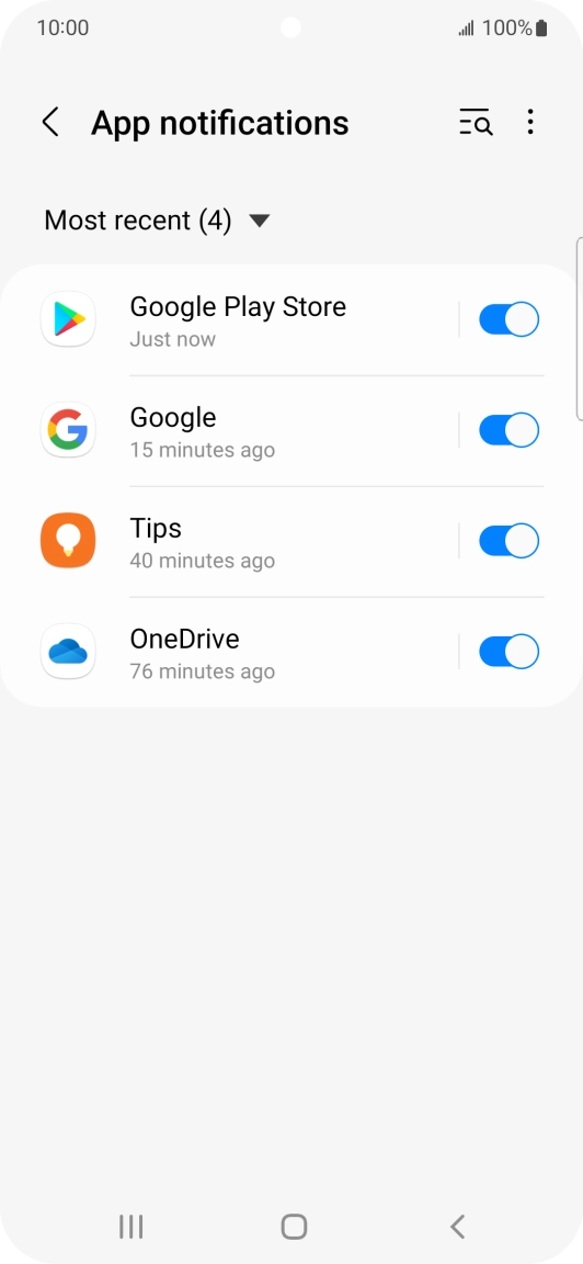 Press the drop down list.