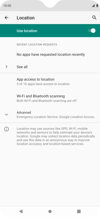 Press App access to location.