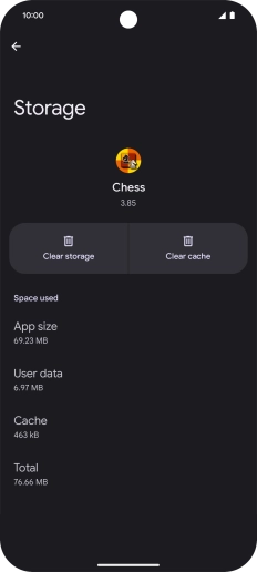 Press Clear cache.