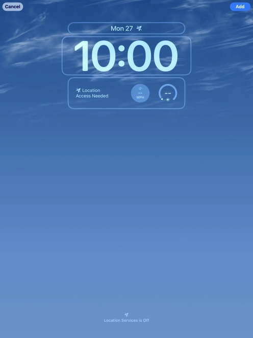 To customise the way the lock screen date is displayed, press the date widget and follow the instructions on the screen to find the required widget display mode.