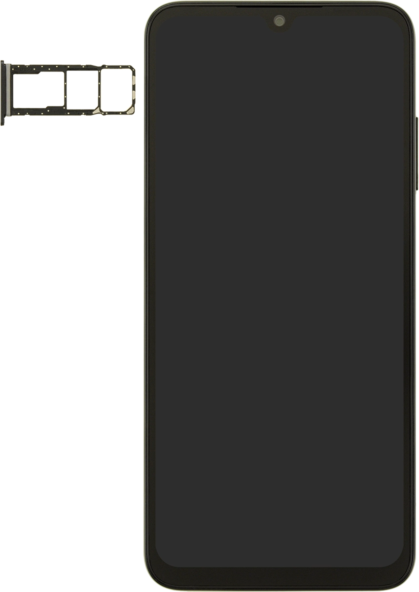Turn your SIM so the angled corner of the SIM matches the angled corner of the second SIM holder and place your SIM in the SIM holder.