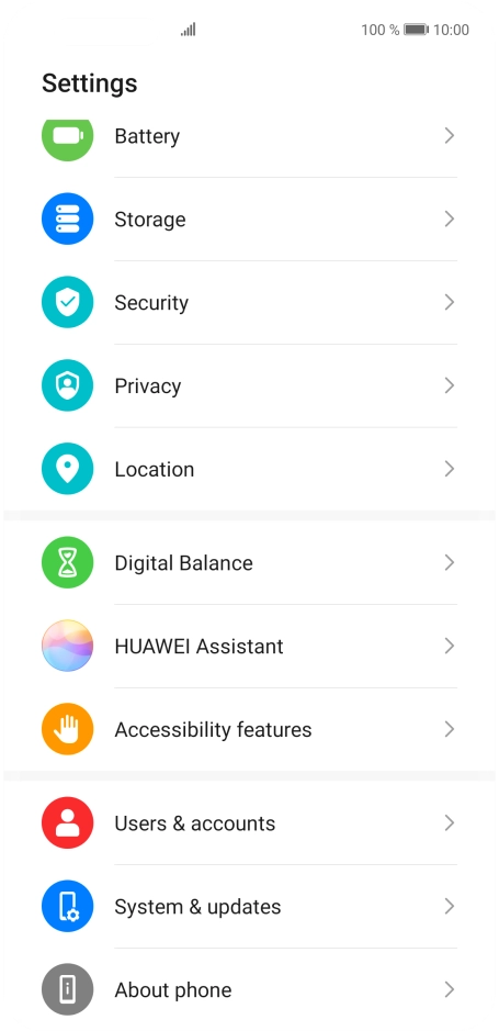 Press Users & accounts.