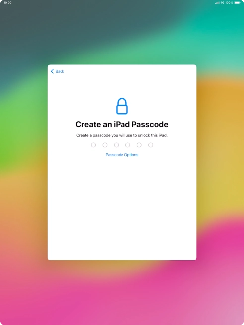 Press Passcode Options.