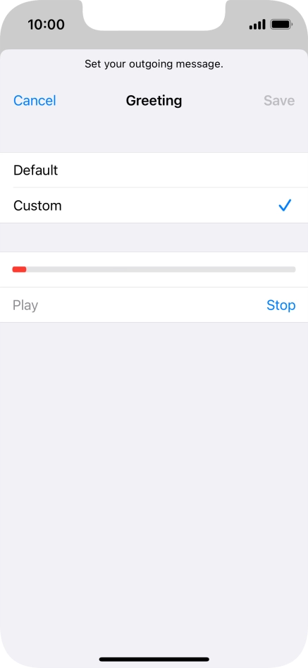 Press Stop to stop recording.