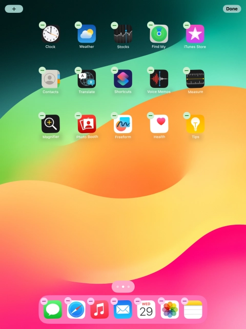Press the add icon and follow the instructions on the screen to create a widget.