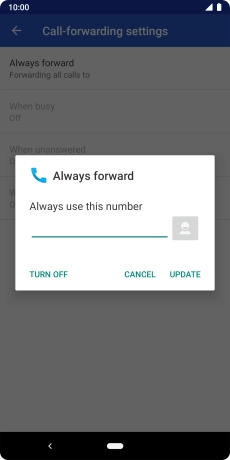 Press TURN OFF.