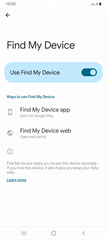 Press the Home key to return to the home screen.